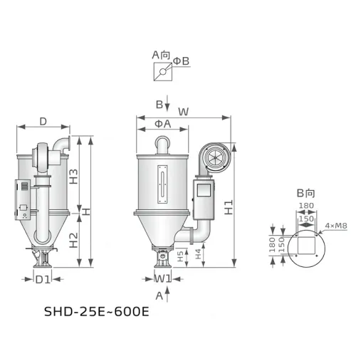 Phễu Sấy Nhựa Tiêu Chuẩn
